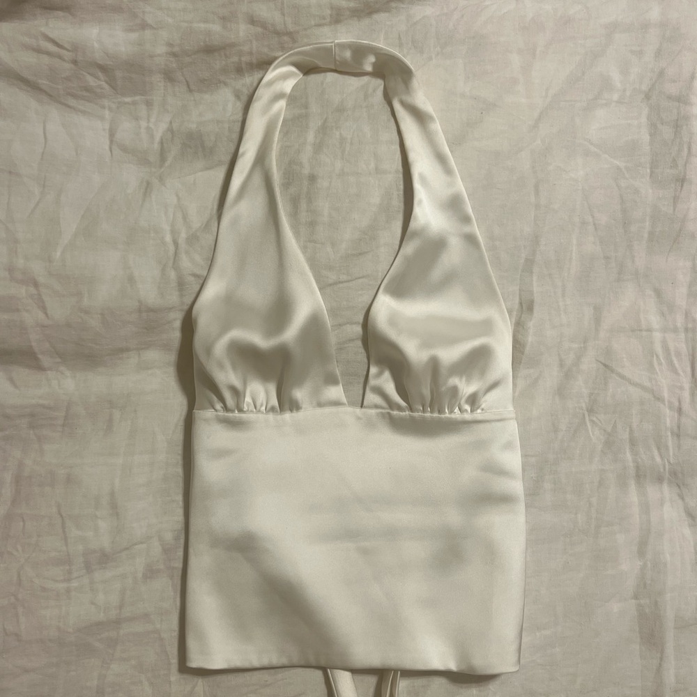 Zara satin halter top